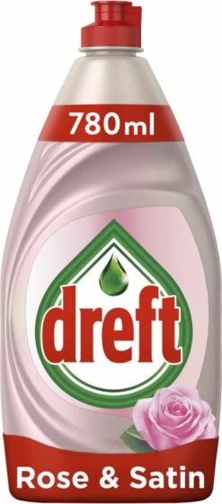 Dreft Clean & Care Rose & Satin Afwasmiddel - 8x780ml - Voordeelverpakking -Levensrandproducten 528x1200