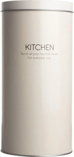 Gusta Voorraadblik - Beige - Metaal - Beschuitbus - Opbergbus - Ø11X22 Cm 5 Gusta Voorraadblik - Beige - Metaal - Beschuitbus - Opbergbus - Ø11X22 Cm -Levensrandproducten 565x1200