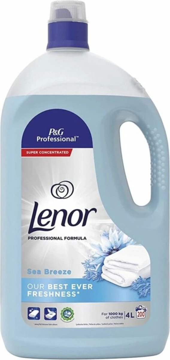 Lenor Professional Spring Breeze Wasverzachter - 4l 1 Lenor Professional Spring Breeze Wasverzachter - 4l