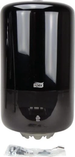Tork Mini Centerfeed Poetspapier Dispenser Kunststof Zwart M1 -Levensrandproducten 574x1200 2