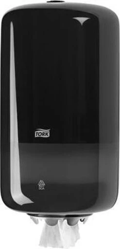 Tork Mini Centerfeed Poetspapier Dispenser Kunststof Zwart M1 -Levensrandproducten 580x1200