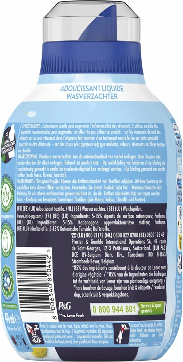 Lenor Fresh Air Sensitive - Wasverzachter - 6 X 34 Wasbeurten Voordeelverpakking 3 Lenor Fresh Air Sensitive - Wasverzachter - 6 X 34 Wasbeurten Voordeelverpakking - Afbeelding 3