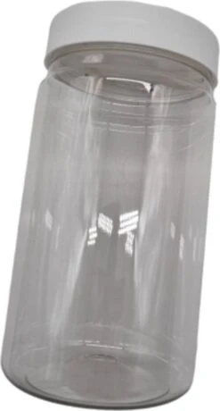 Ariko Jar | Lichtgewicht Kunststof Pot Met Schroefdeksel | 750ml | Potje Met Witte Deksel | Voorraadpot | Hervulbaar -Levensrandproducten 645x1200 1