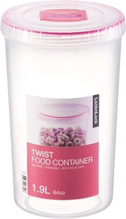 Lock&Lock Beschuitbus - Bewaardoos Voor Beschuit - Rijstwafel Bewaarbus - Voorraadbussen - Set Van 2 Stuks - 1,9 Liter - Transparant -Levensrandproducten 690x1200