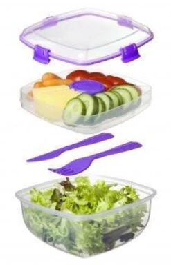 Sistema Salade Box Met Bestek - Geelgroen -Levensrandproducten 771x1200
