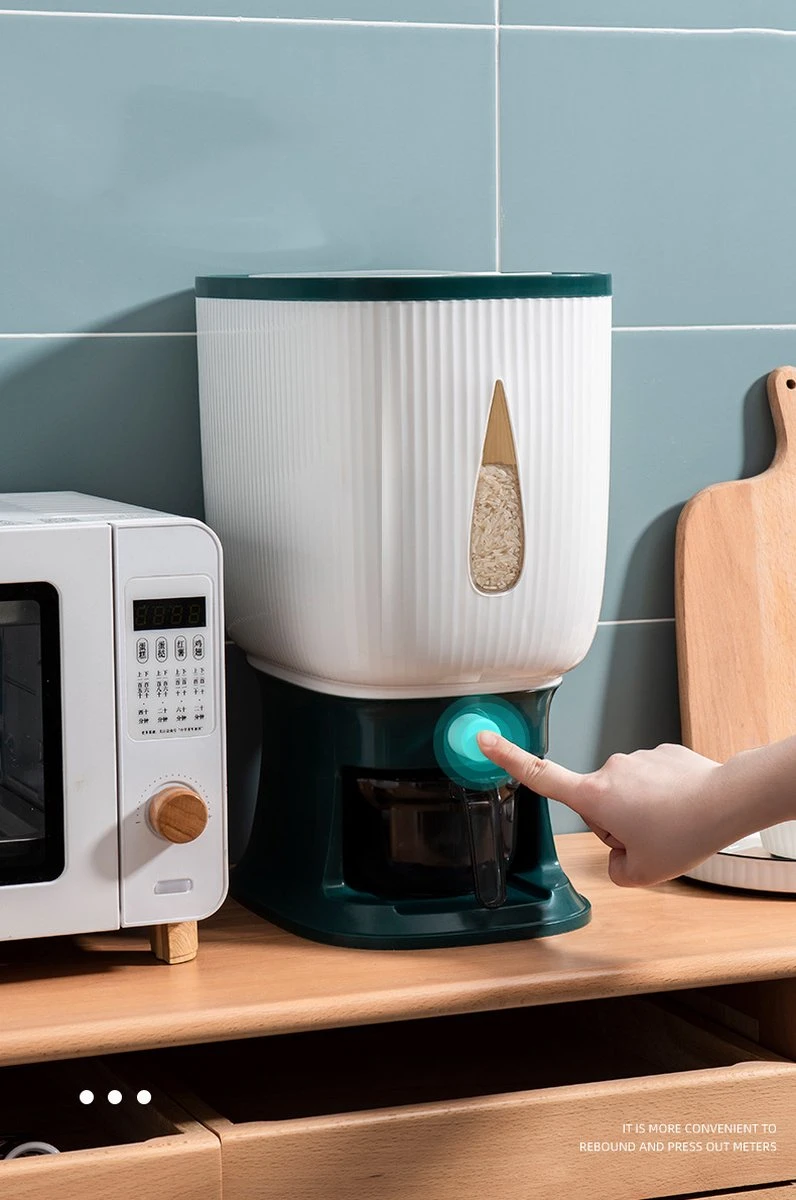 Deluqse Rijst Dispenser - Rijst Container - Grijs - Voedsel Dispenser - Rijst Opbergdoos - Rijst Bewaren - Rijst Opberg Container 2 Deluqse Rijst Dispenser - Rijst Container - Grijs - Voedsel Dispenser - Rijst Opbergdoos - Rijst Bewaren - Rijst Opberg Container - Afbeelding 2