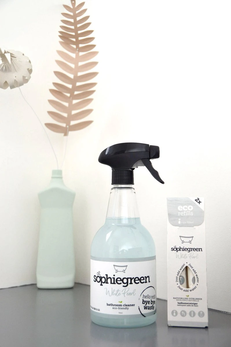 SophieGreen White Pearl Badkamerreiniger 3x2 Navullingen (=6x750 Ml) 5 SophieGreen White Pearl Badkamerreiniger 3x2 Navullingen (=6x750 Ml) - Afbeelding 5