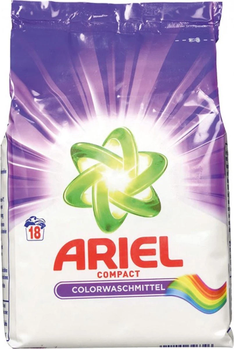 Ariel Waspoeder Compact Kleurbescherming 18 Wasbeurten - 1350g 1 Ariel Waspoeder Compact Kleurbescherming 18 Wasbeurten - 1350g