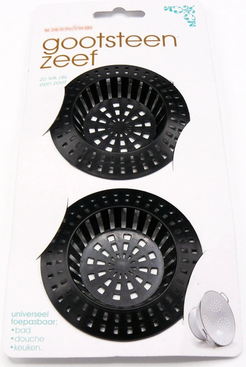 Doodadeals® Gootsteen Zeef - Afvoerzeef Douche - Plastic - Universeel Toepasbaar - Zwart - 2 Stuks 2 Doodadeals® Gootsteen Zeef - Afvoerzeef Douche - Plastic - Universeel Toepasbaar - Zwart - 2 Stuks - Afbeelding 2