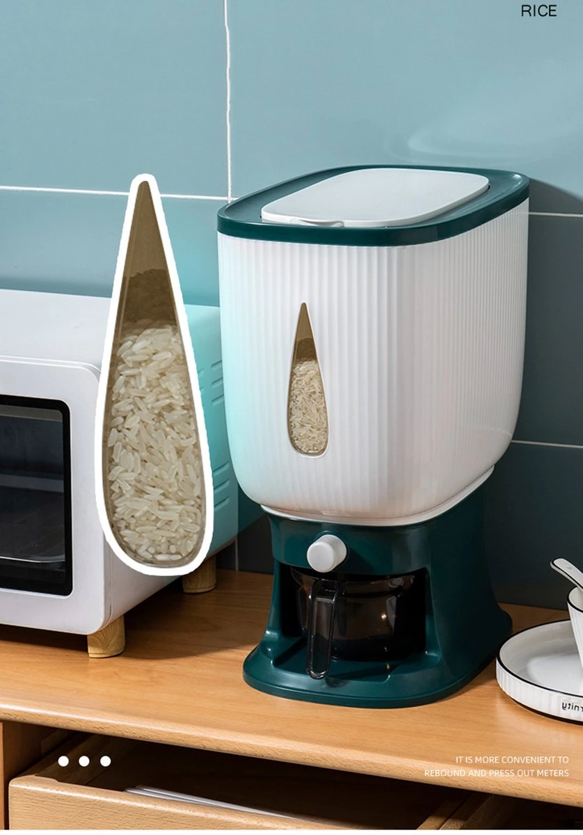 Deluqse Rijst Dispenser - Rijst Container - Grijs - Voedsel Dispenser - Rijst Opbergdoos - Rijst Bewaren - Rijst Opberg Container 3 Deluqse Rijst Dispenser - Rijst Container - Grijs - Voedsel Dispenser - Rijst Opbergdoos - Rijst Bewaren - Rijst Opberg Container - Afbeelding 3