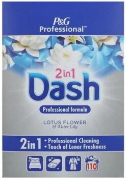 Dash 2 In 1 Lotusbloem En Lelie Waspoeder - XL Pack - 110 Wasbeurten -Levensrandproducten 849x1200 1