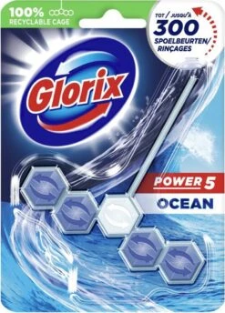 Glorix Power 5 Toiletblokken - Ocean - 9 Stuks - Halfjaarbox - Voordeelverpakking -Levensrandproducten 861x1200 3