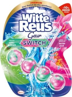 Witte Reus Toiletblok Geur Switch - Appel Waterlelie - WC Blokjes Voordeelverpakking - 10 Stuks -Levensrandproducten 897x1200 3
