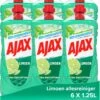 Ajax® Ajax Allesreiniger Limoen 6 X 1.25L - Voordeelverpakking