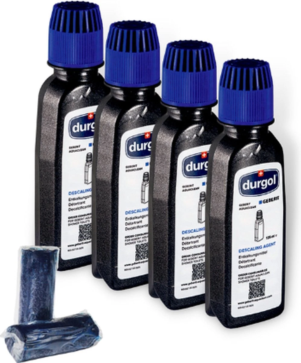 Geberit Aquaclean Ontkalkingsmiddel En Duofresh Sticks - 4 Flesjes + 2 Gratis Geberit DuoFresh Sticks - Toilet Ontkalking - Geberit Toilet Ontkalker 1 Geberit Aquaclean Ontkalkingsmiddel En Duofresh Sticks - 4 Flesjes + 2 Gratis Geberit DuoFresh Sticks - Toilet Ontkalking - Geberit Toilet Ontkalker